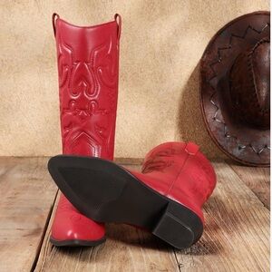 Red Heeled Boots for Women